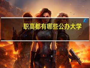 职高都有哪些公办大学