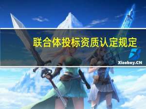 联合体投标资质认定规定