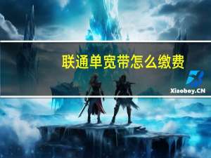 联通单宽带怎么缴费