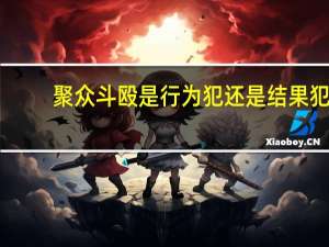 聚众斗殴是行为犯还是结果犯