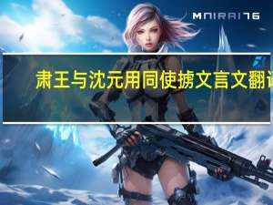 肃王与沈元用同使掳文言文翻译（肃王与沈元用）