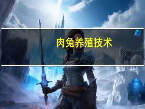肉兔养殖技术(关于肉兔养殖技术简述)