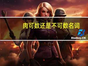肉可数还是不可数名词