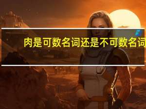肉是可数名词还是不可数名词