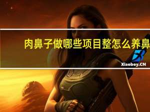 肉鼻子做哪些项目整 怎么养鼻子上的肉