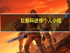 肛肠科进修个人小结