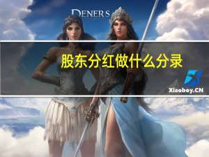 股东分红做什么分录