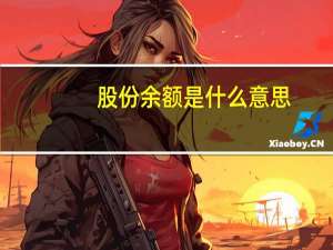 股份余额是什么意思