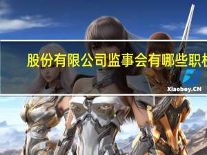 股份有限公司监事会有哪些职权