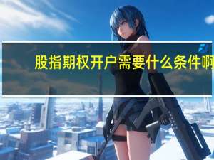 股指期权开户需要什么条件啊