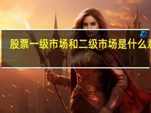 股票一级市场和二级市场是什么意思（股票一级市场和二级市场的区别）