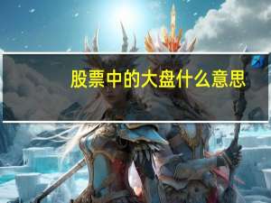 股票中的大盘什么意思