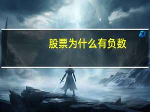 股票为什么有负数