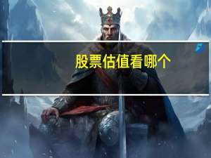 股票估值看哪个