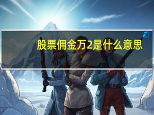 股票佣金万2是什么意思