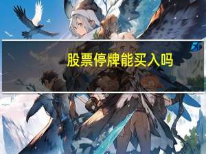 股票停牌能买入吗