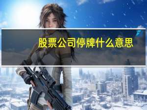 股票公司停牌什么意思