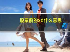 股票前的xd什么意思