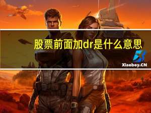 股票前面加dr是什么意思