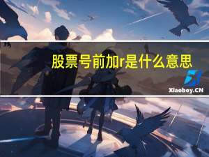 股票号前加r是什么意思