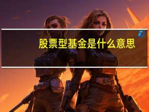 股票型基金是什么意思