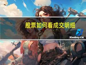 股票如何看成交明细