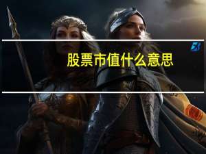 股票市值什么意思