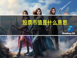 股票市值是什么意思