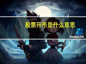 股票开市是什么意思