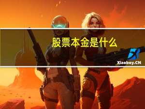 股票本金是什么