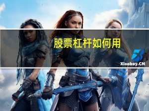 股票杠杆如何用