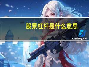 股票杠杆是什么意思