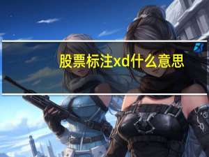 股票标注xd什么意思