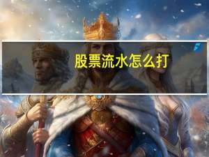 股票流水怎么打
