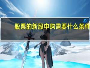 股票的新股申购需要什么条件