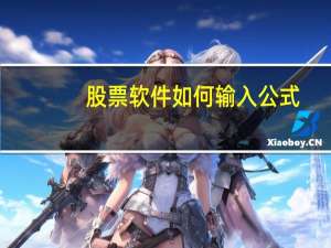 股票软件如何输入公式