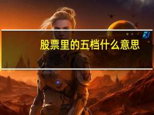 股票里的五档什么意思