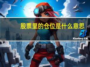 股票里的仓位是什么意思