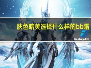 肤色暗黄选择什么样的bb霜
