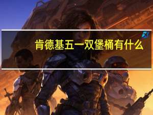 肯德基五一双堡桶有什么
