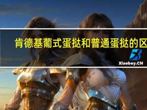 肯德基葡式蛋挞和普通蛋挞的区别