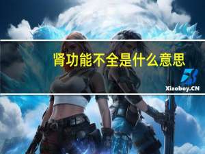 肾功能不全是什么意思（肾功能不全是什么意思）