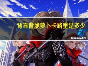 背靠背 脆萝卜卡路里是多少