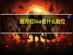 胎方位loa是什么胎位（loa胎位是什么）