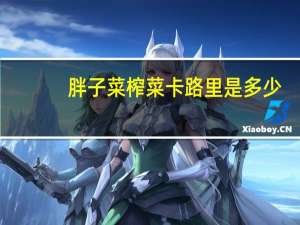 胖子菜 榨菜卡路里是多少