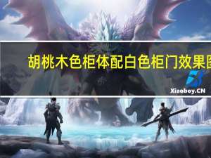 胡桃木色柜体配白色柜门效果图（胡桃木色）