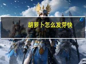 胡萝卜怎么发芽快