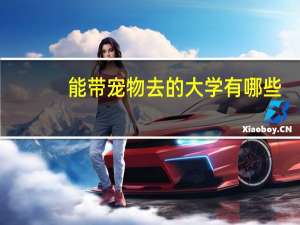 能带宠物去的大学有哪些