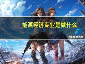 能源经济专业是做什么