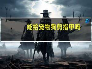 能给宠物狗剪指甲吗